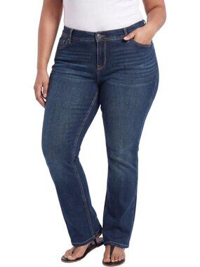Plus Size Luxe Slim Bootcut Jeans for Women - Stylish & Comfortable Fit